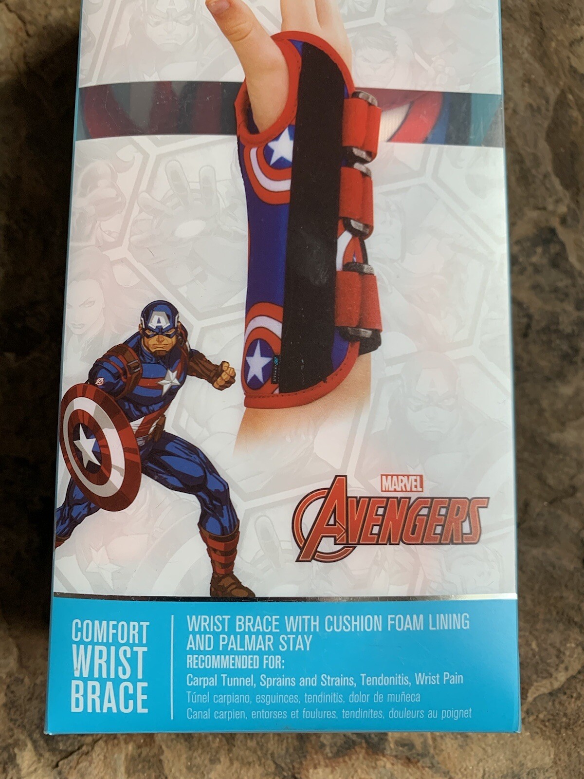 Marvel Captain American Wrist Brace. New. Donjoy Advantage Brand. Youth Left.