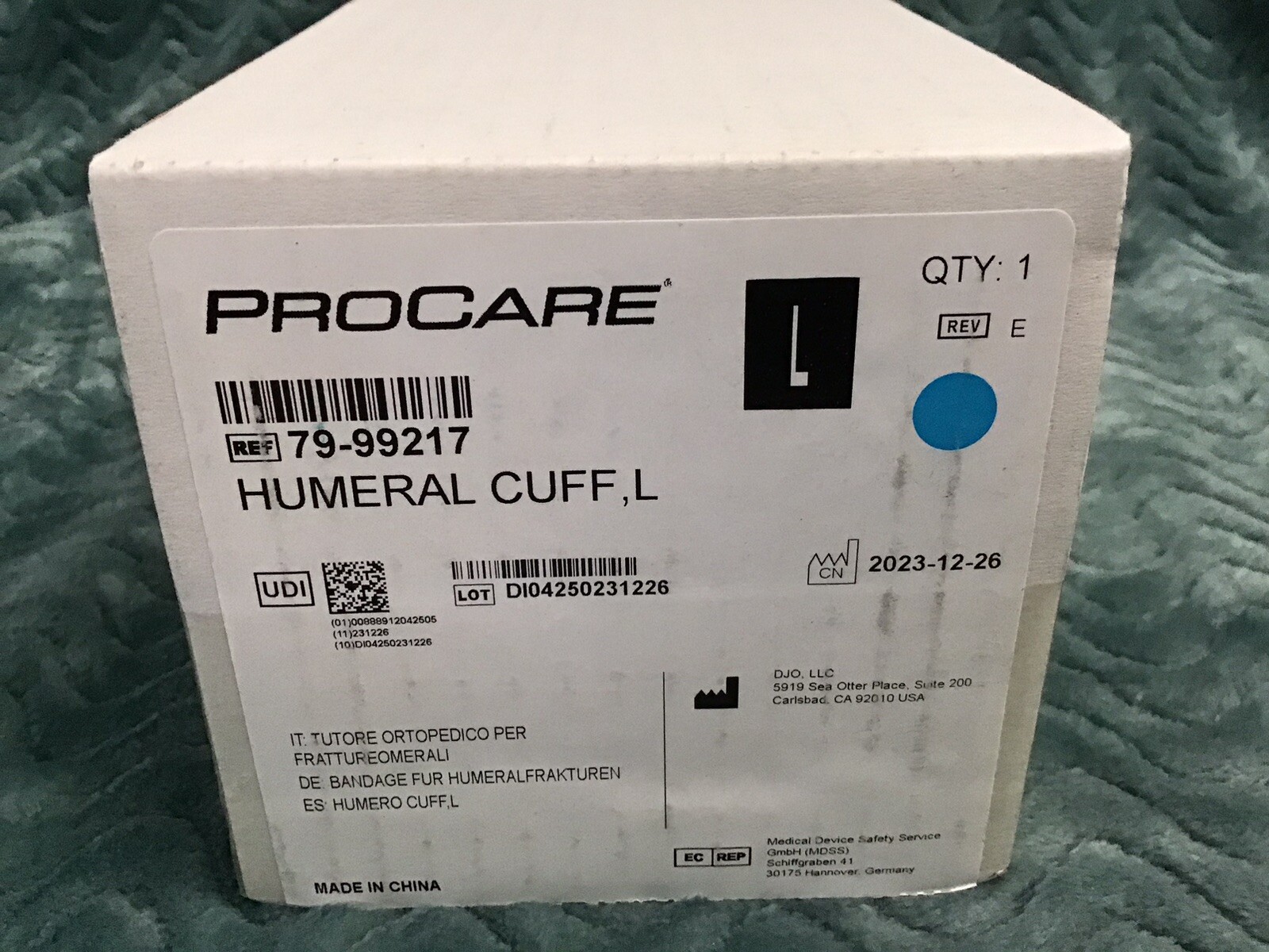 Procare Humeral Cuff Size L Blue 79-99217