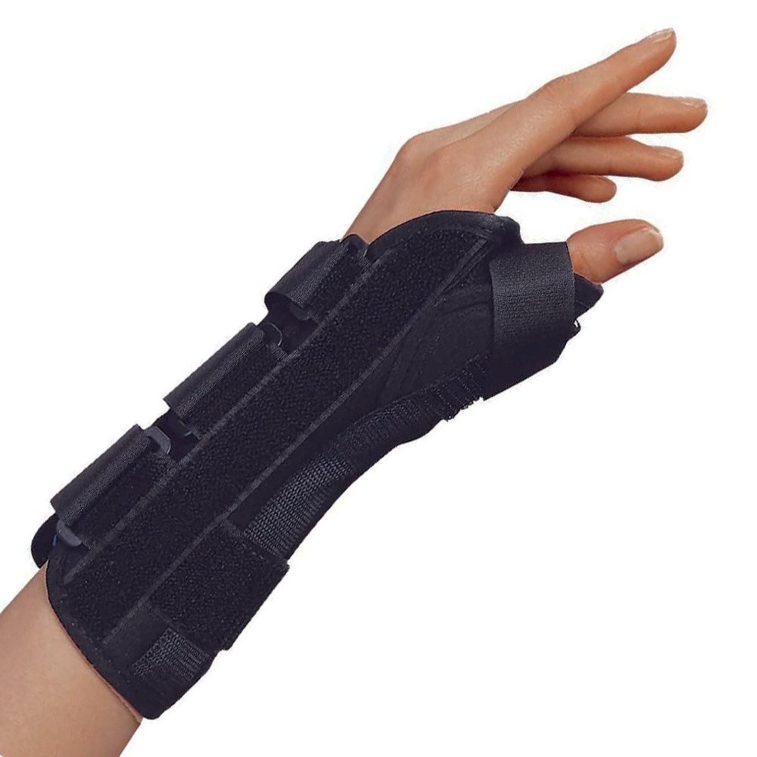 OTC Lightweight Breathable 8 inch Wrist/Thumb Splint/Spica Left X-Small