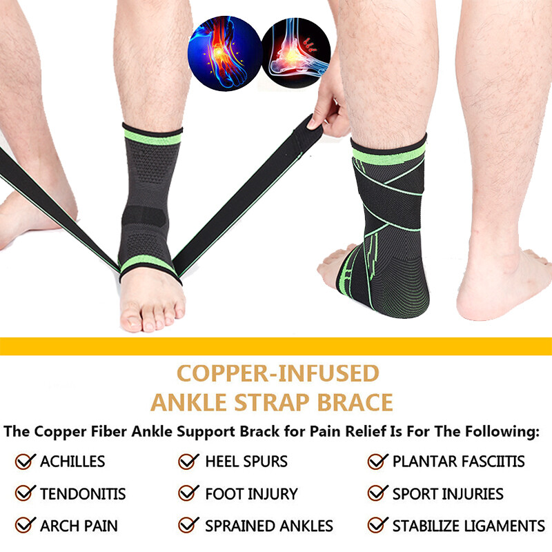 Ankle Brace Adjustable Compression Sleeve Support Heel Brace Achilles Tendonitis