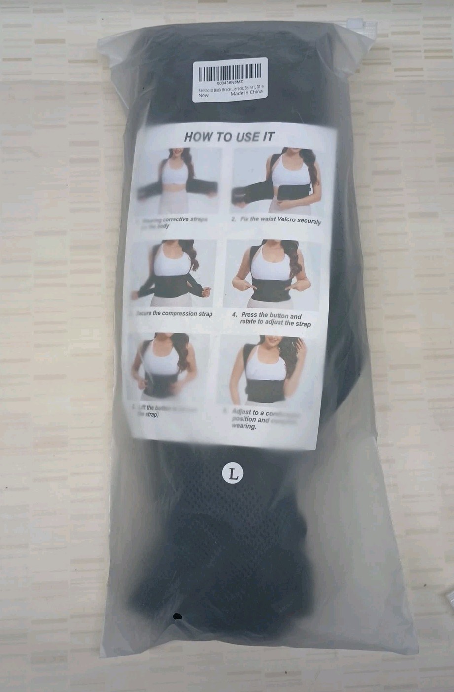 Back Brace Posture Corrector Shoulder Straightener Adjustable Pressure Knob L