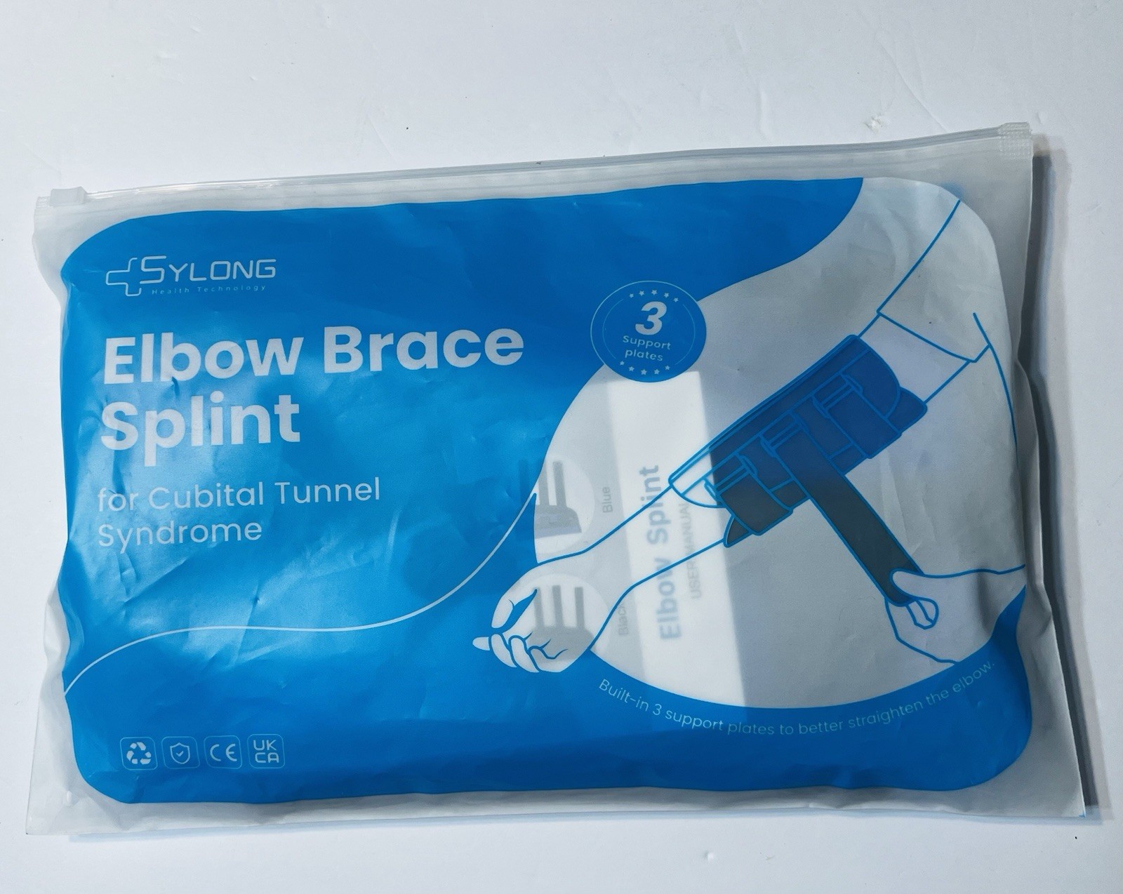 Elbow Brace, Night Splint Support for Cubital Tunnel Syndromean, Ulnar Nerve,S/M
