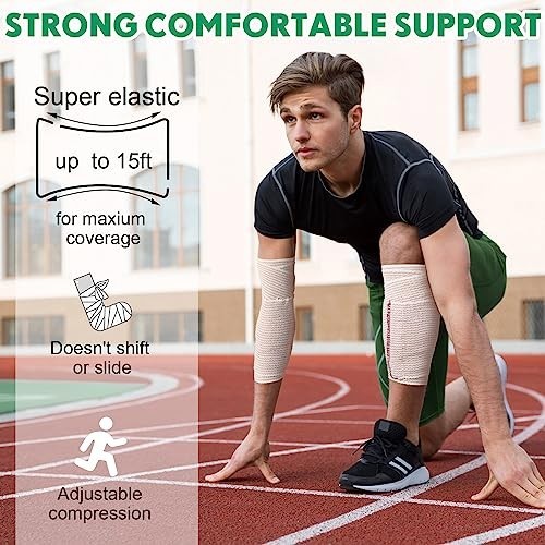 20 Pack 3″ Elastic Bandage Wraps with Self Closure – Stretchable Compression for