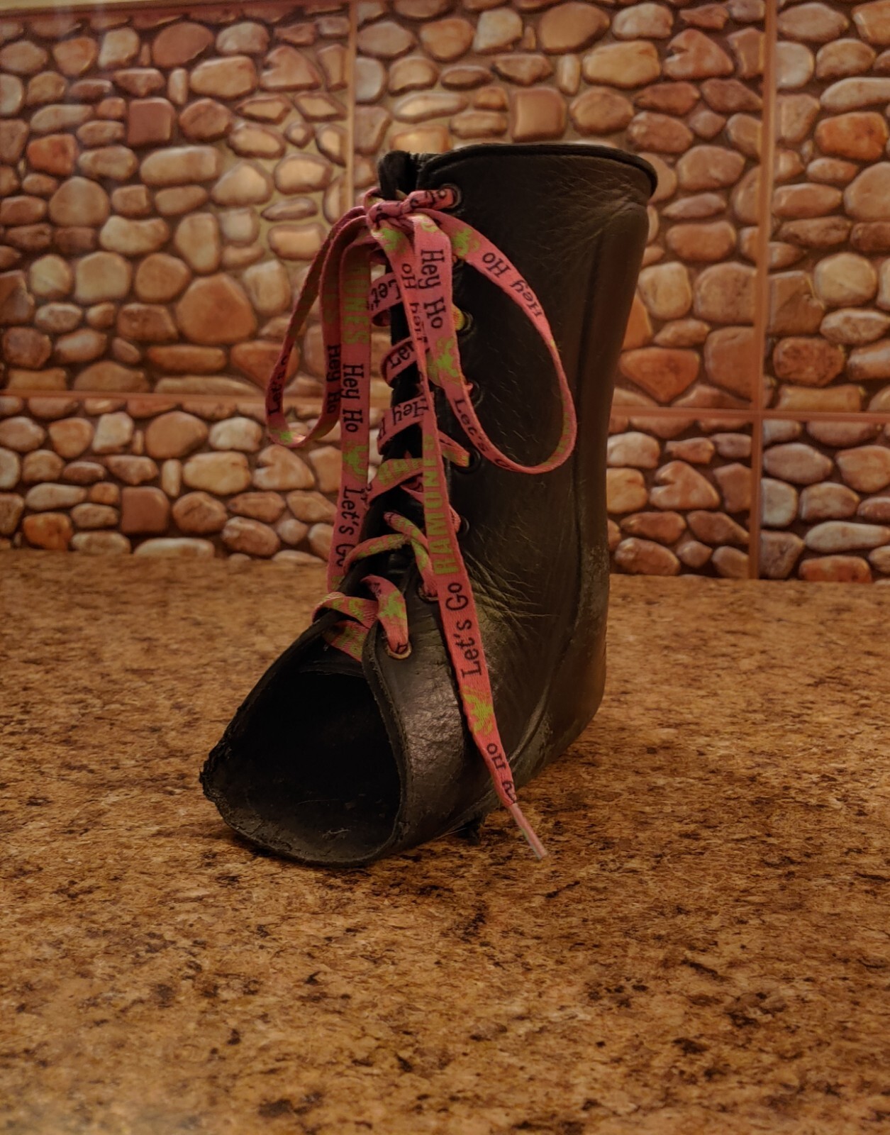 HTF Antique RETRO Leather Boot Foot ANKLE Brace Polio Steampunk CAST SUPPORT COS