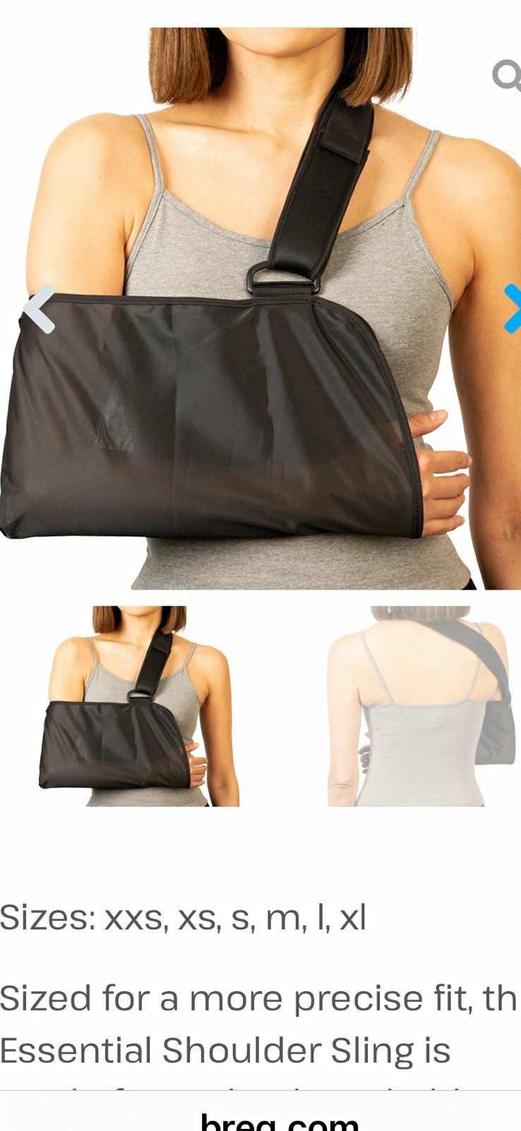 Breg Essential Shoulder Sling Universal Black Shoulder/Arm VP20103-000