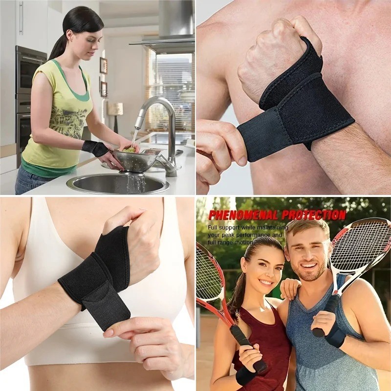 2x Wrist Hand Brace Support Carpal Tunnel Sprain Arthritis Gym Splint Left/Right