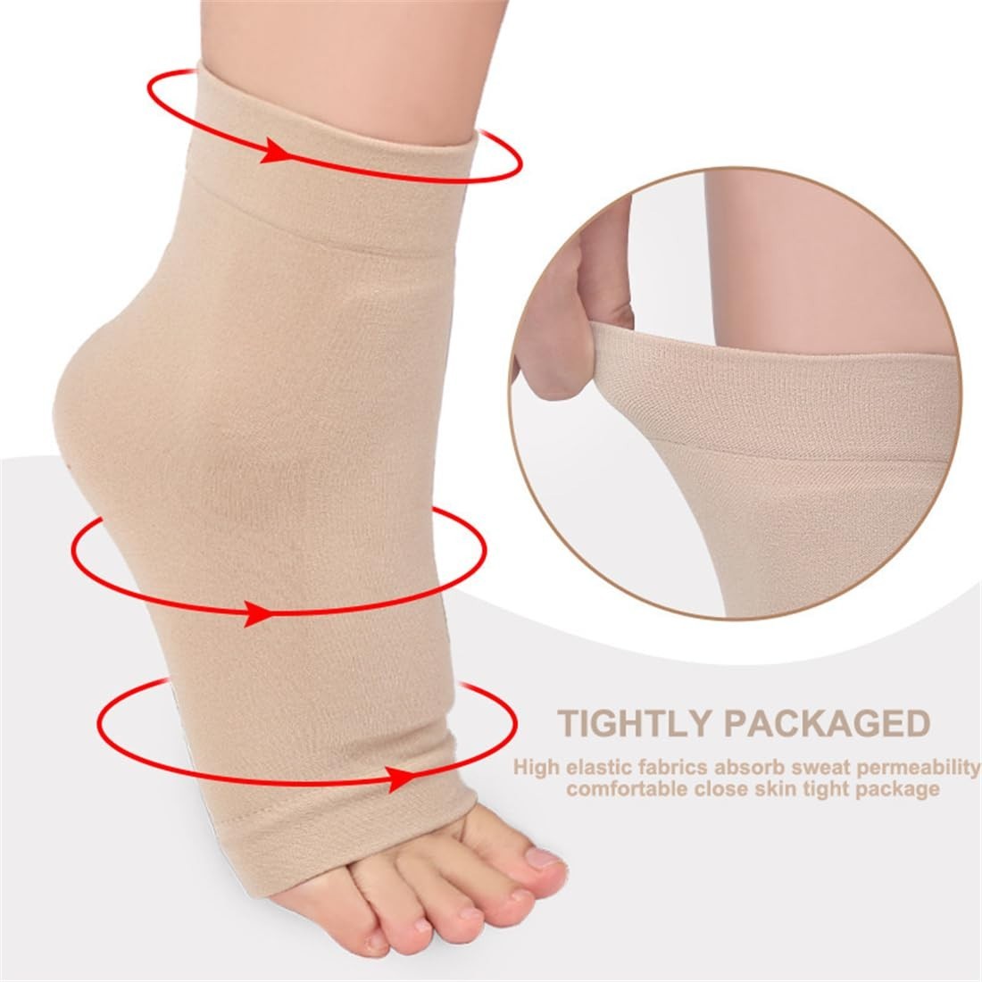 Padded Skate Socks Lace Bite Protection 1 Pair Gel Compression Support Sleeve