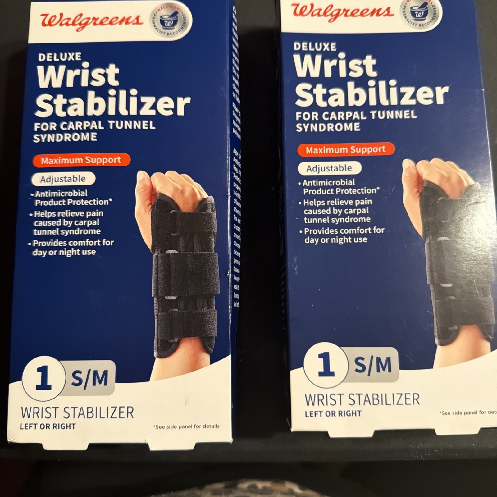 2 Walgreens Wrist Stabilizers Size S/M