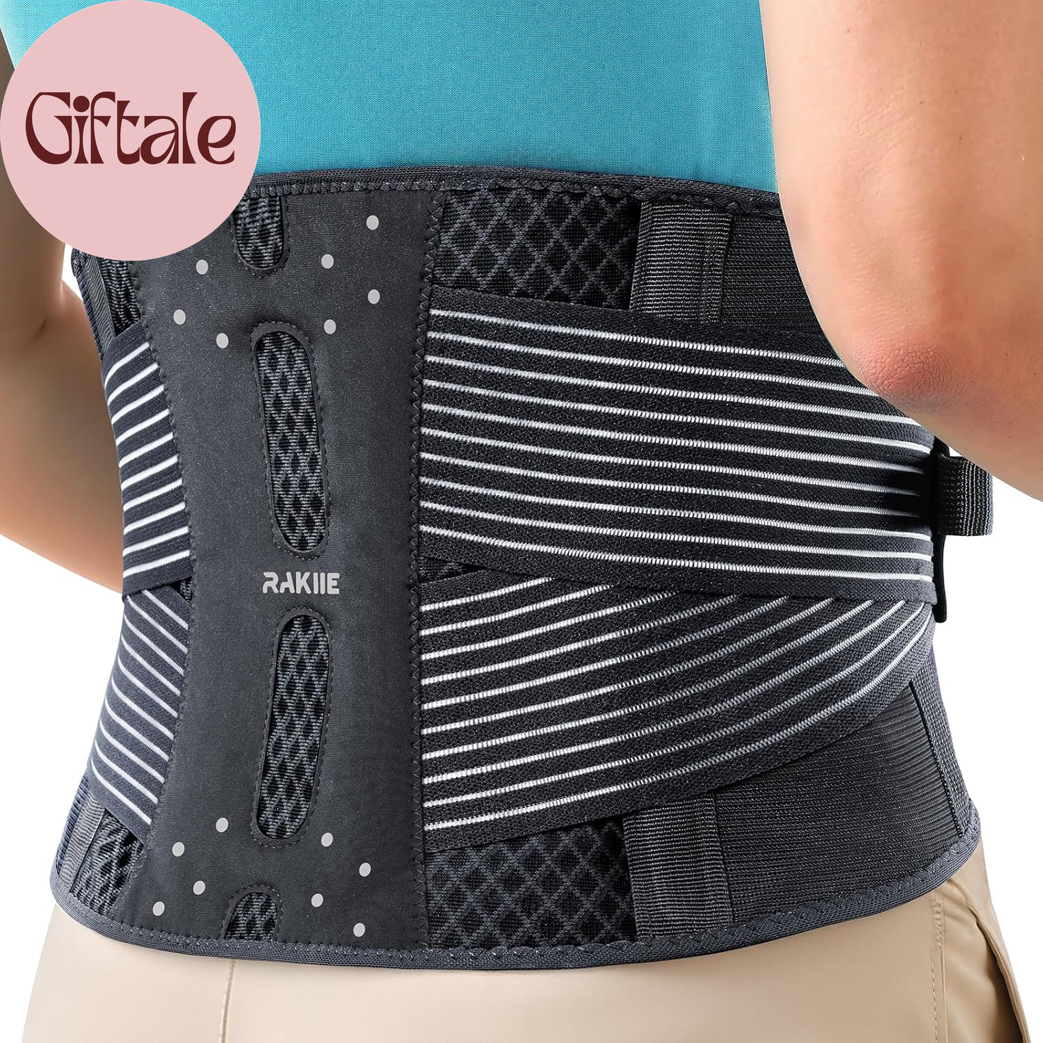 Slim Back Brace for Lower Back Pain Relief, Lightweight & Breathable Back Suppor