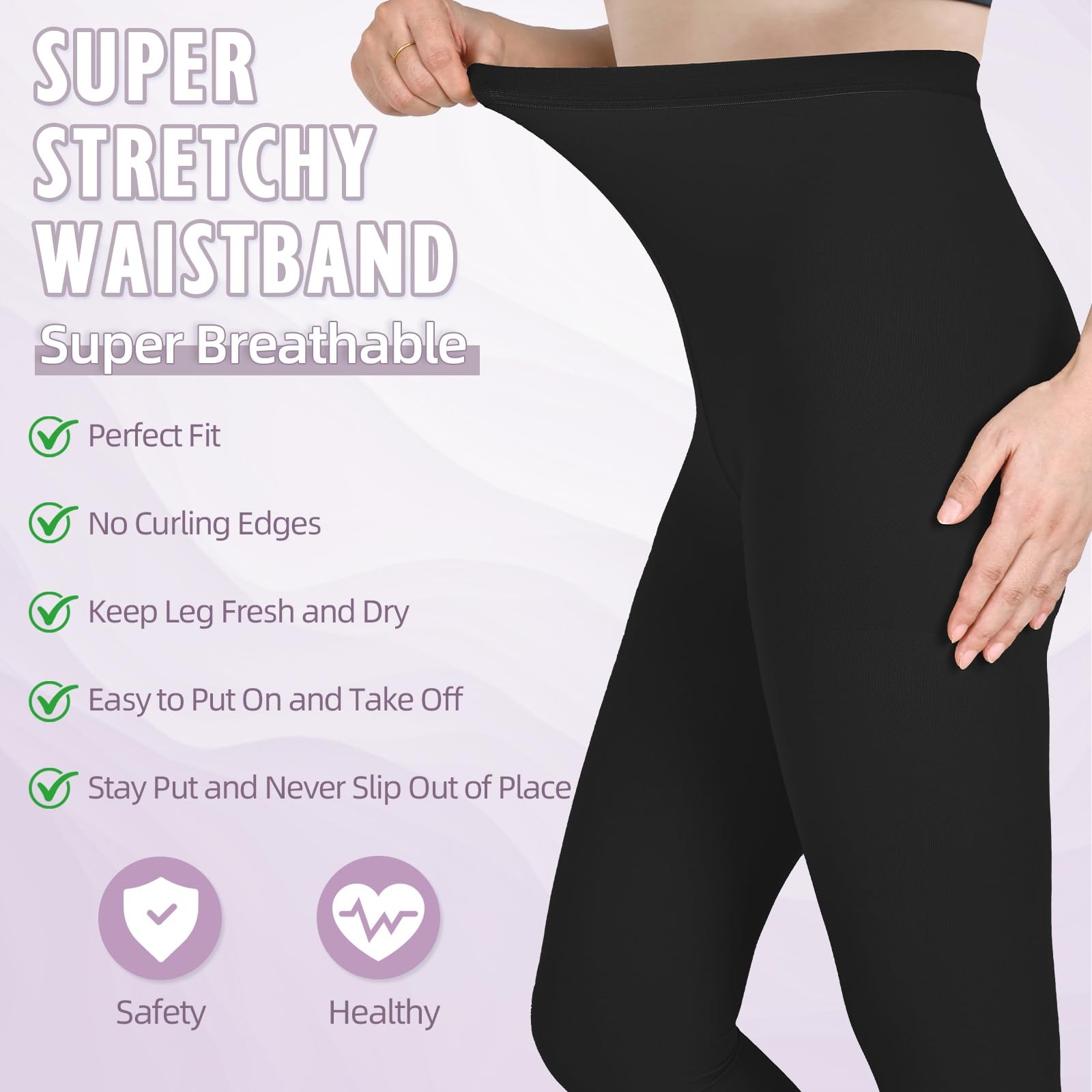 Wegitcs 20-30mmHg Footless Compression Leggings for Women,Waist High Tights |…