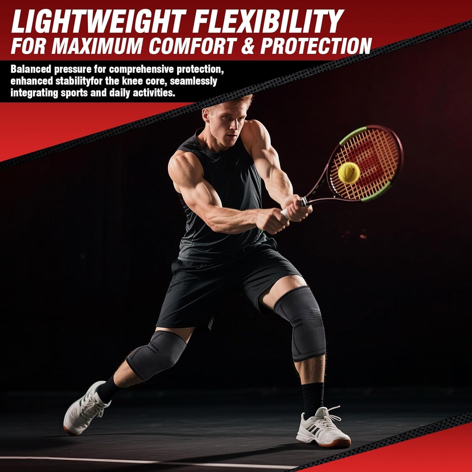2 Pack Compression Knee Brace Support Sleeve Running Gym Sports Men Women XL