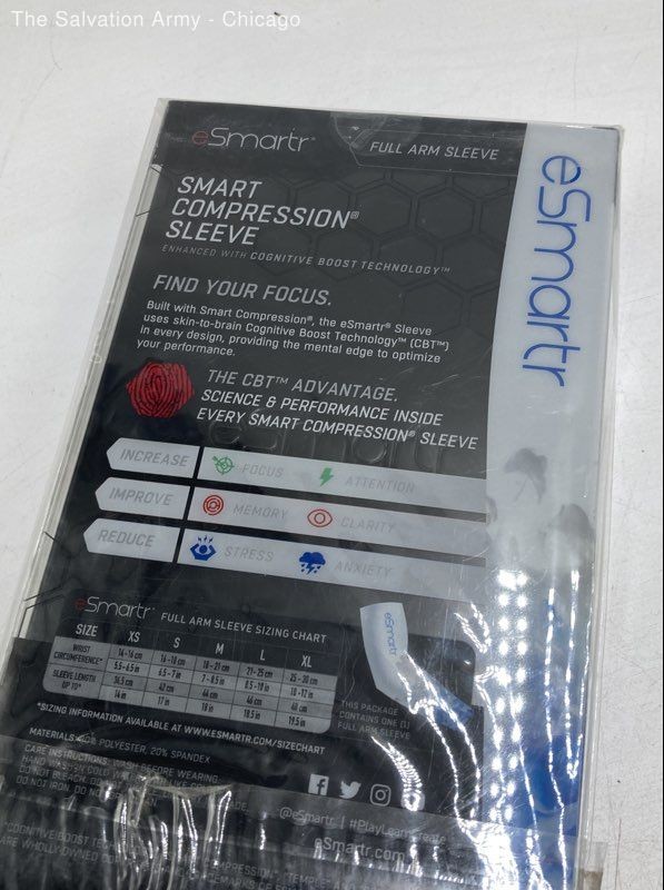 eSmartr Cognitive Boost Technology Full Arm Smart Compression Sleeve Size XS