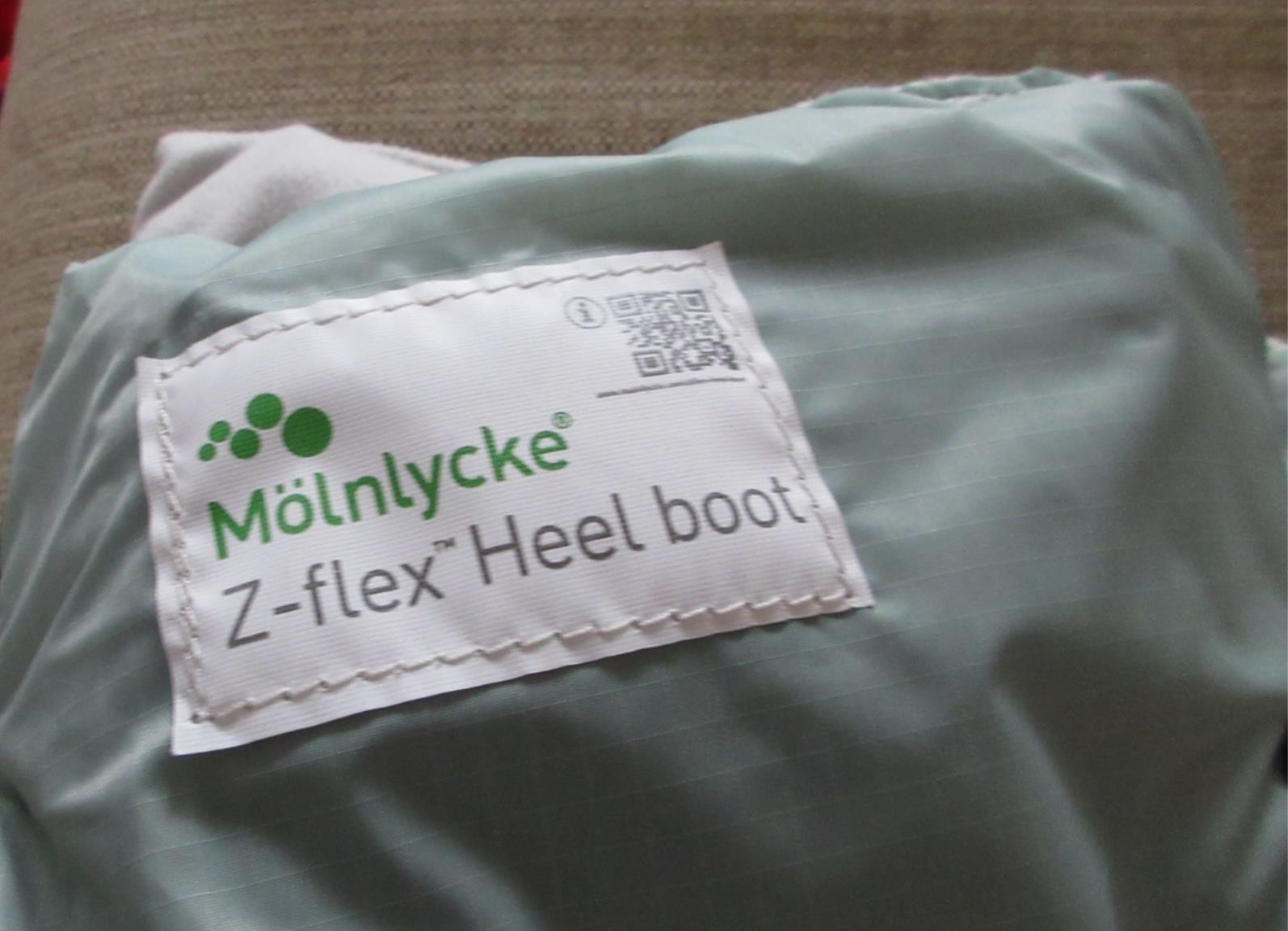 Molnlycke Z-Flex Heel Protection Fluidized Blue Fleece Heel Boot Set Of 2