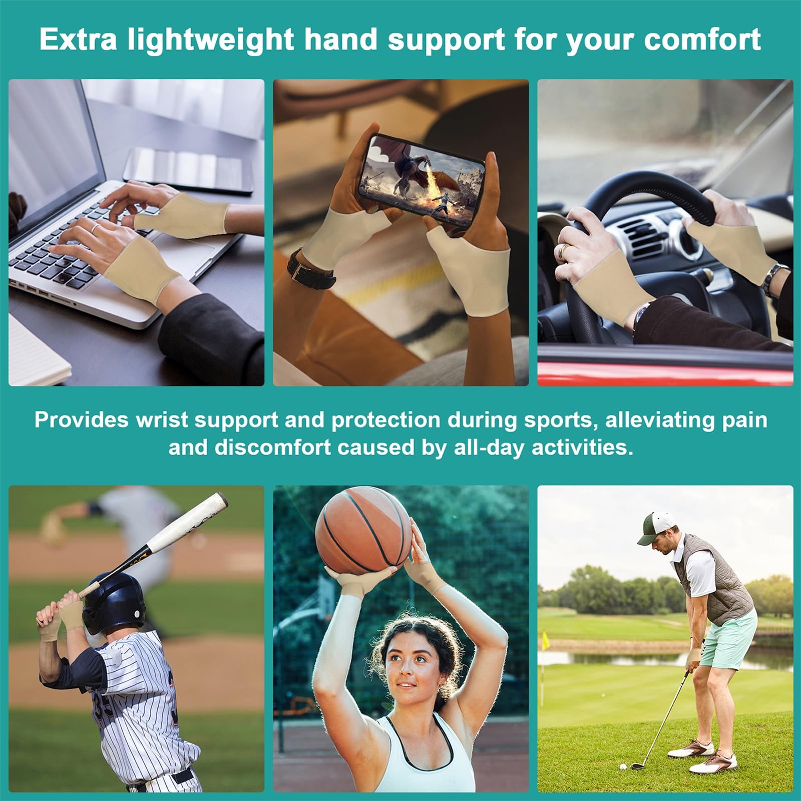 Thumb Wrist Brace Compression Sleeve for Arthritis Pain Relief Tendonitis Protec
