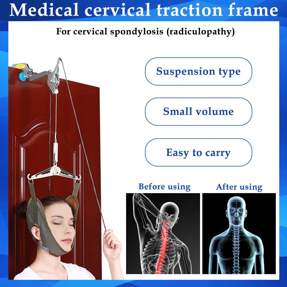 Over Door Cervical Neck Traction Device Head Halter Neck Stretcher Pain Relief