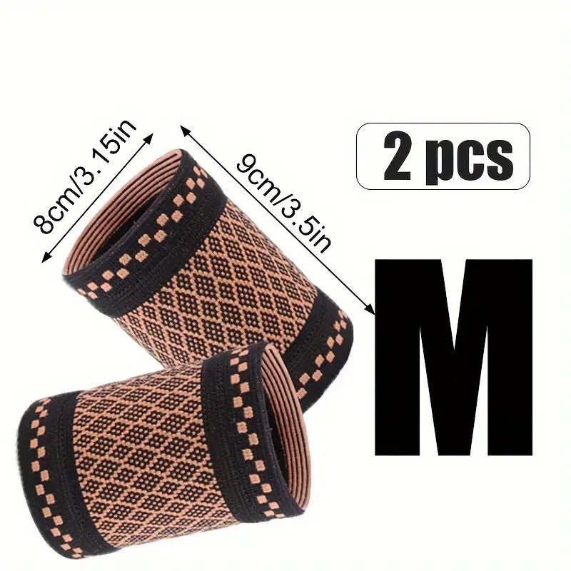 4pcs Copper Wrist Compression Sleeve Compression Wrist Brace Wrist Support Wrap+