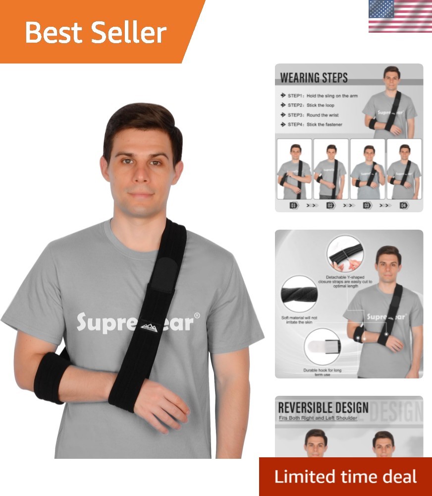 Adjustable Arm Support Strap, Lightweight Shoulder Immobilizer for Injured El…