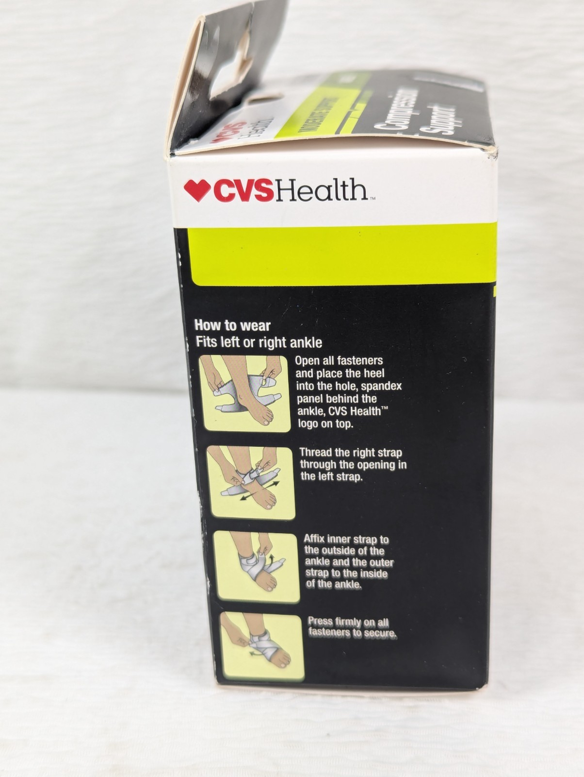 CVS Health – Comfort Compression Support Ankle Mod Support One Size Black