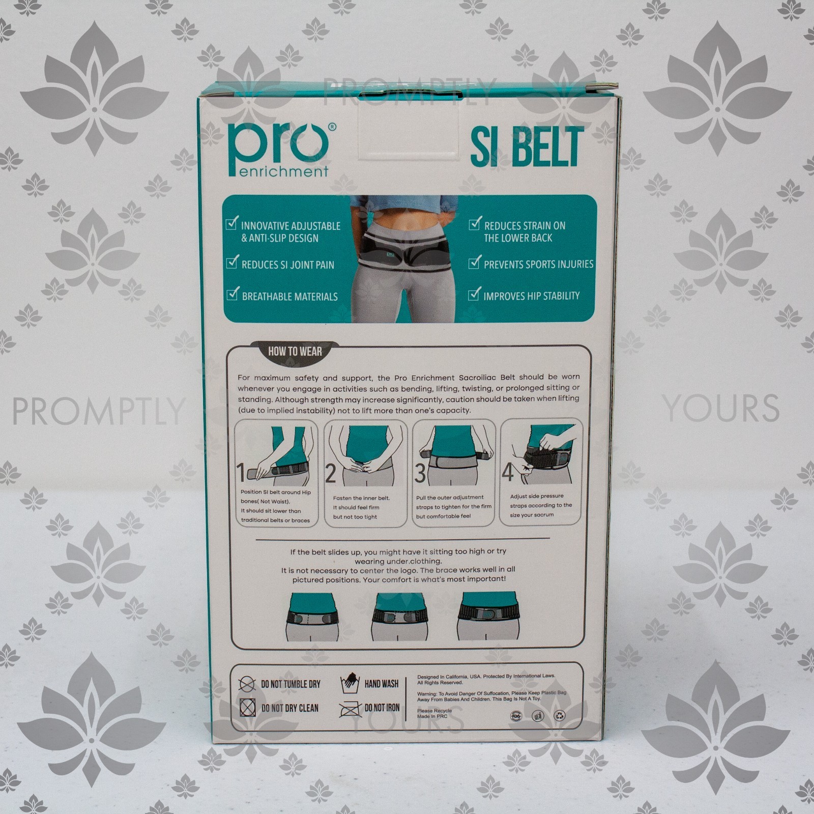 Sacroiliac Hip SI Joint Belt Hip Brace Support – XL/Grey