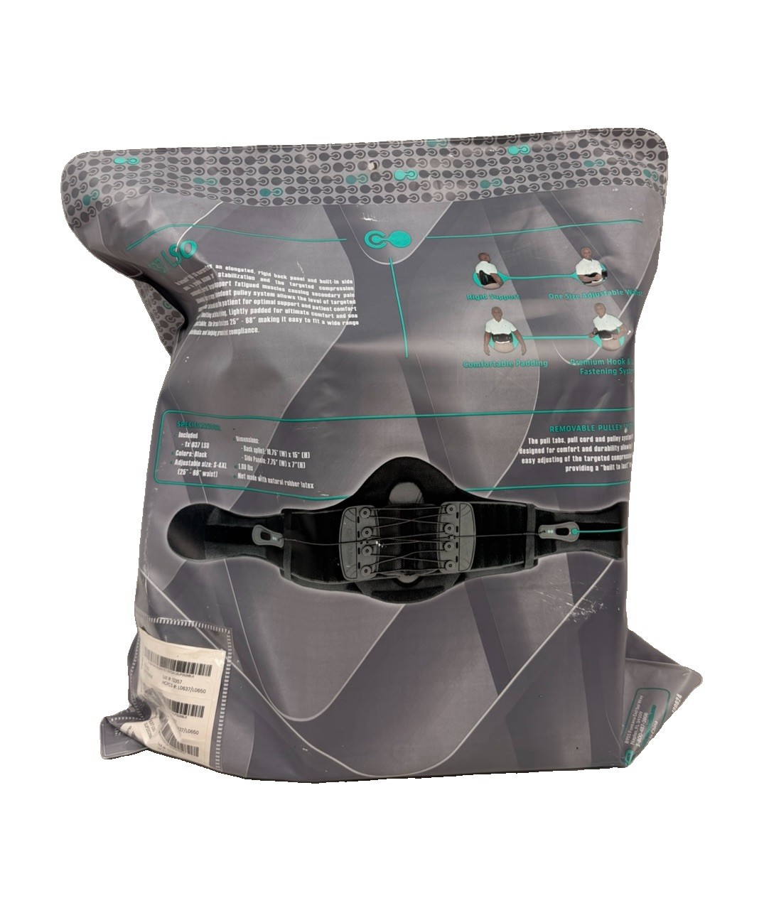 Coretech Pro 637 LSO Back Support & Stabil Brace W/ Ice Pack | One Size | New