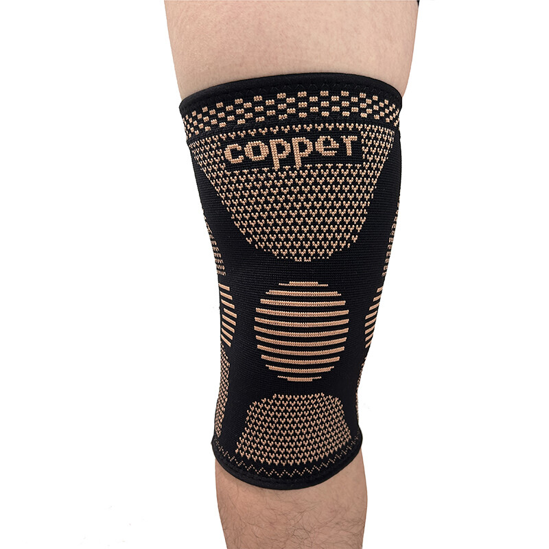 Copper Knee Sleeves Gold Compression Brace Support Sport Joint Injury Pain Gym