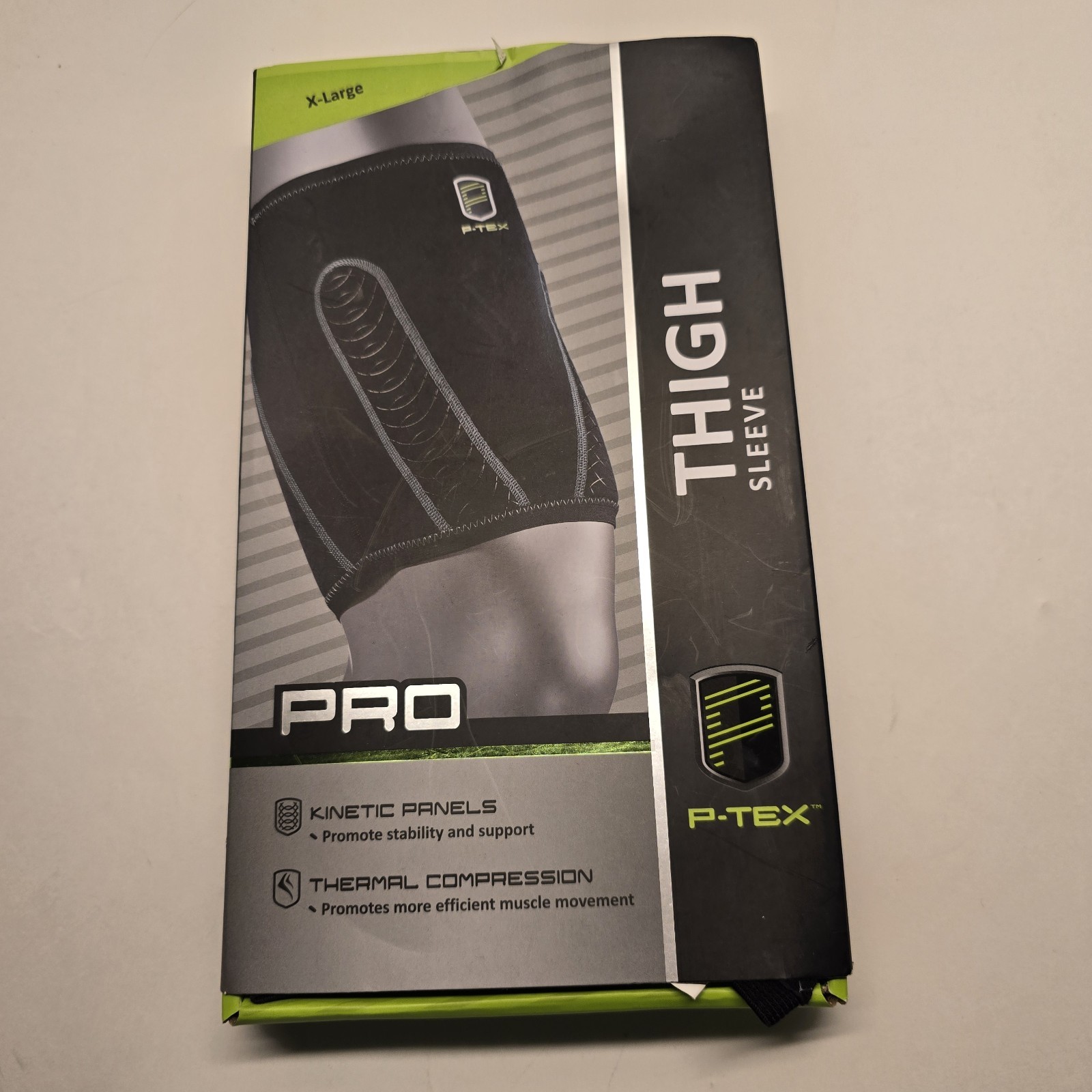 NEW P Tex Pro Thigh Sleeve SZ XL 25-28” Kenetic Panels Thermal Compression