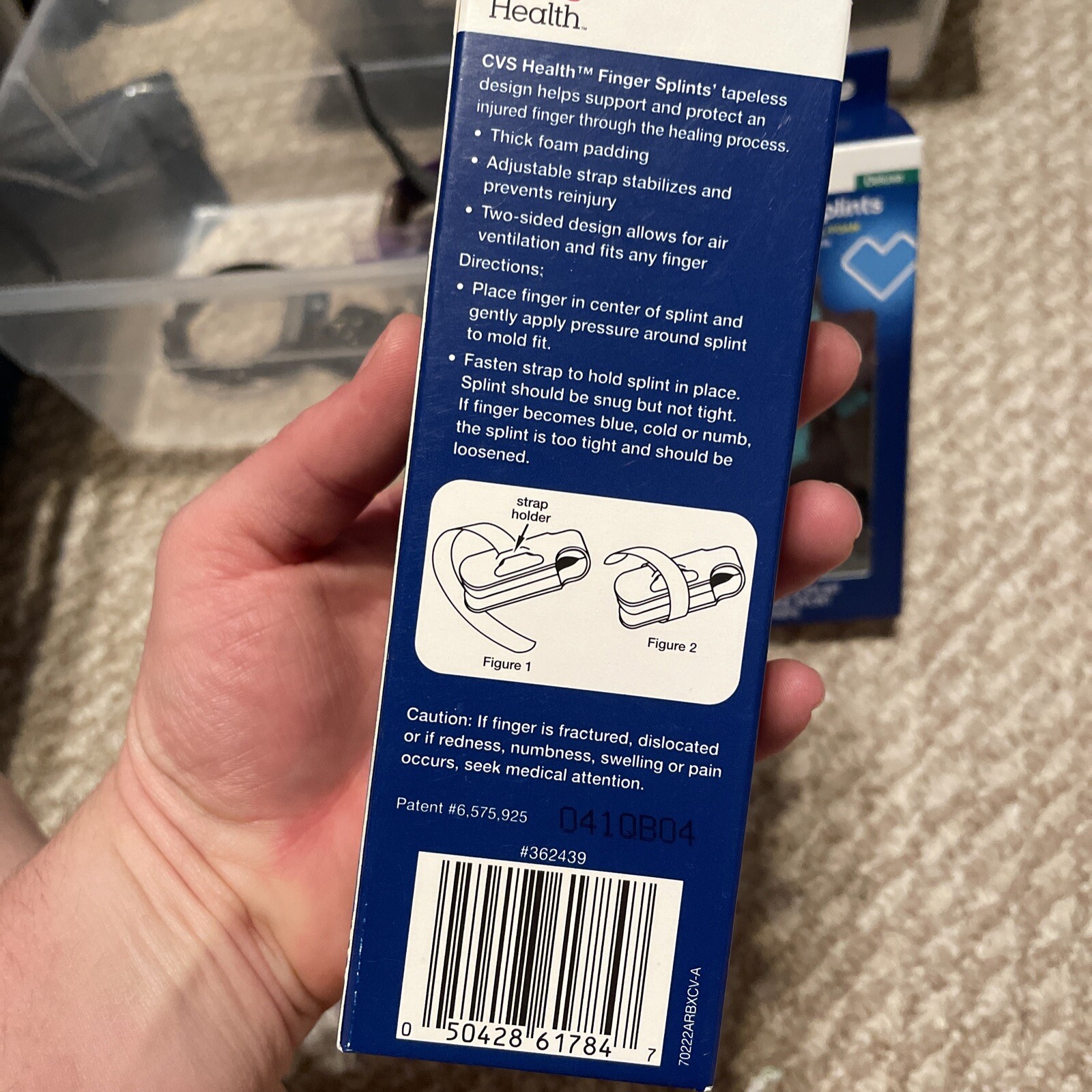 CVS Finger Splints Made of Stainless Steel/foam -Support & Protect, 1 Med/1 Lg.