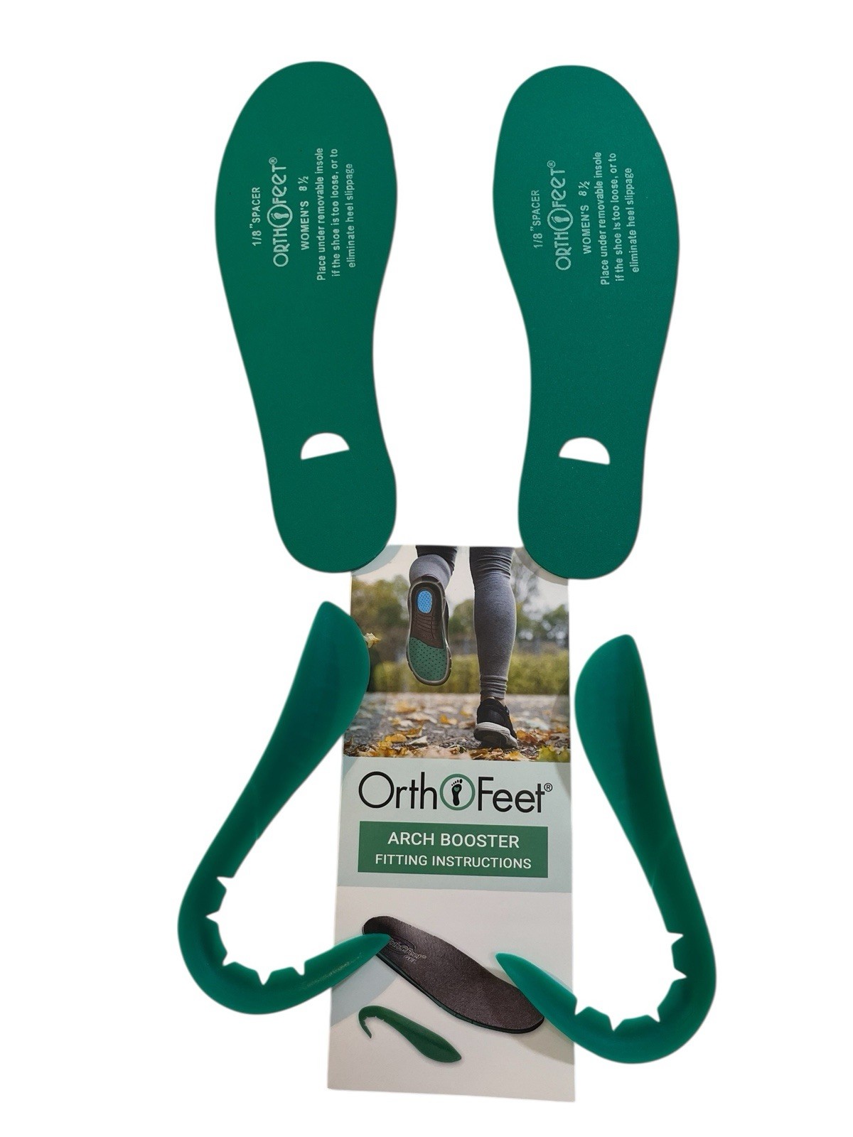 New Orthofeet Arch Booster One Sz & Womens 1/8 Spacer