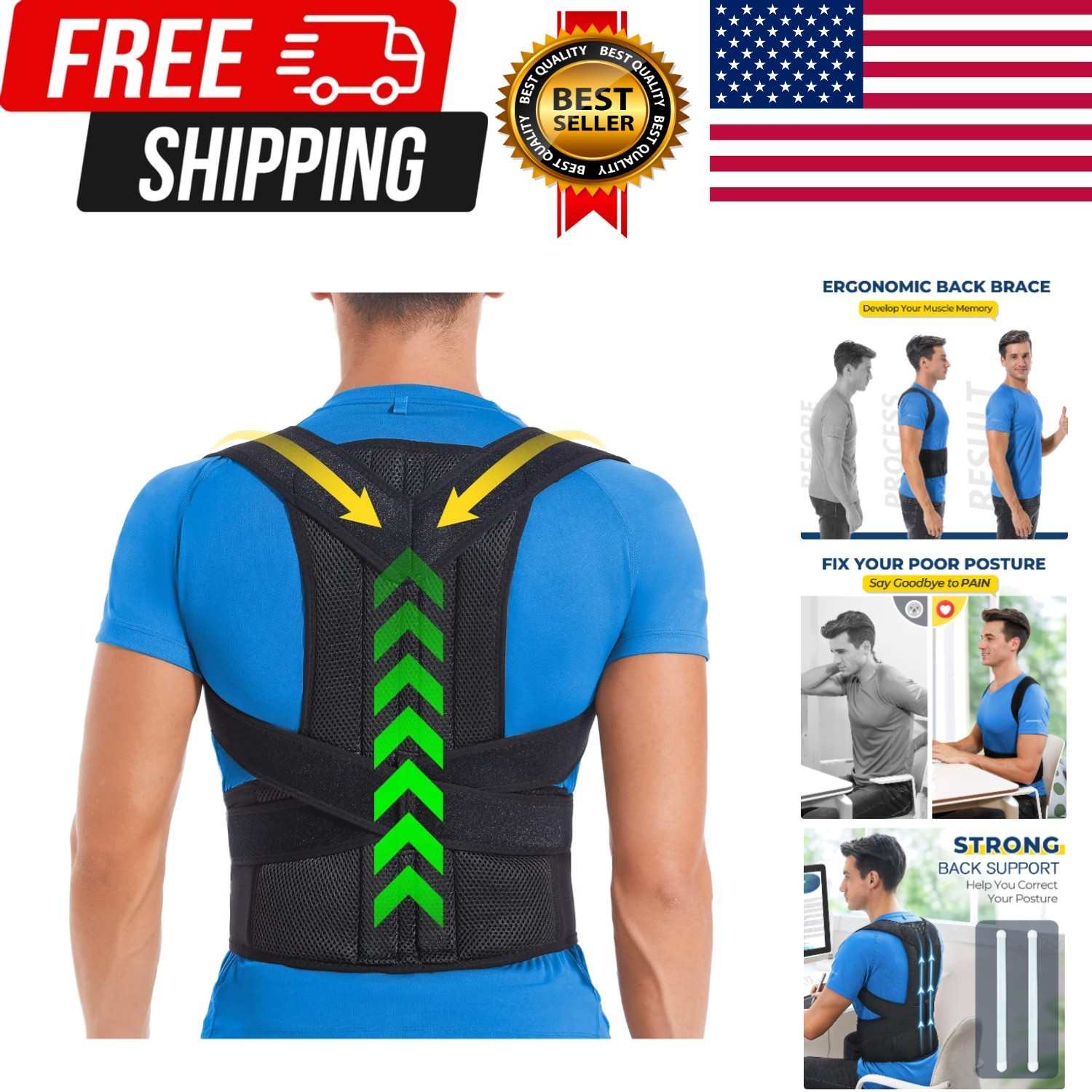 Back Brace Posture Corrector for Women and Men, Back Braces for Upper and Low…