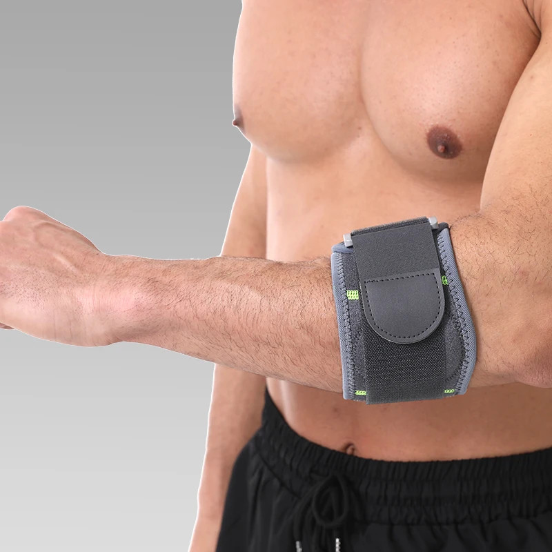 1pc Adjustable Elbow Support Brace With Compression Fit & Stabilizing Strap