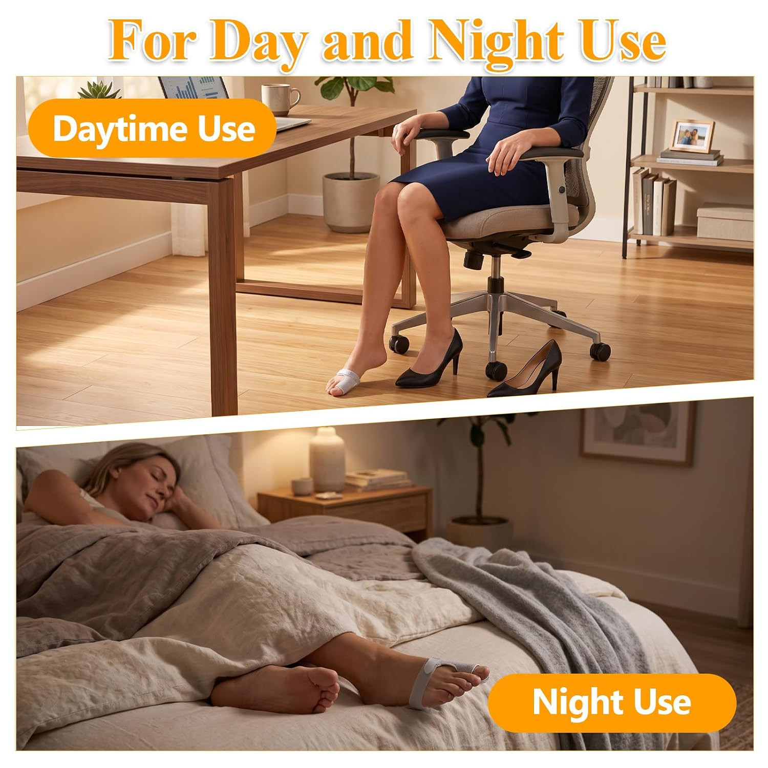 Toe Brace Splint, Adjustable Orthopedic Big Toe Straightener Support | Fracture