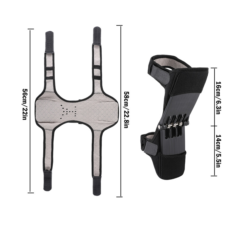 2x Joint Elastic Support Knee Pad Booster Power Spring Force Knee Sport Knee Pad