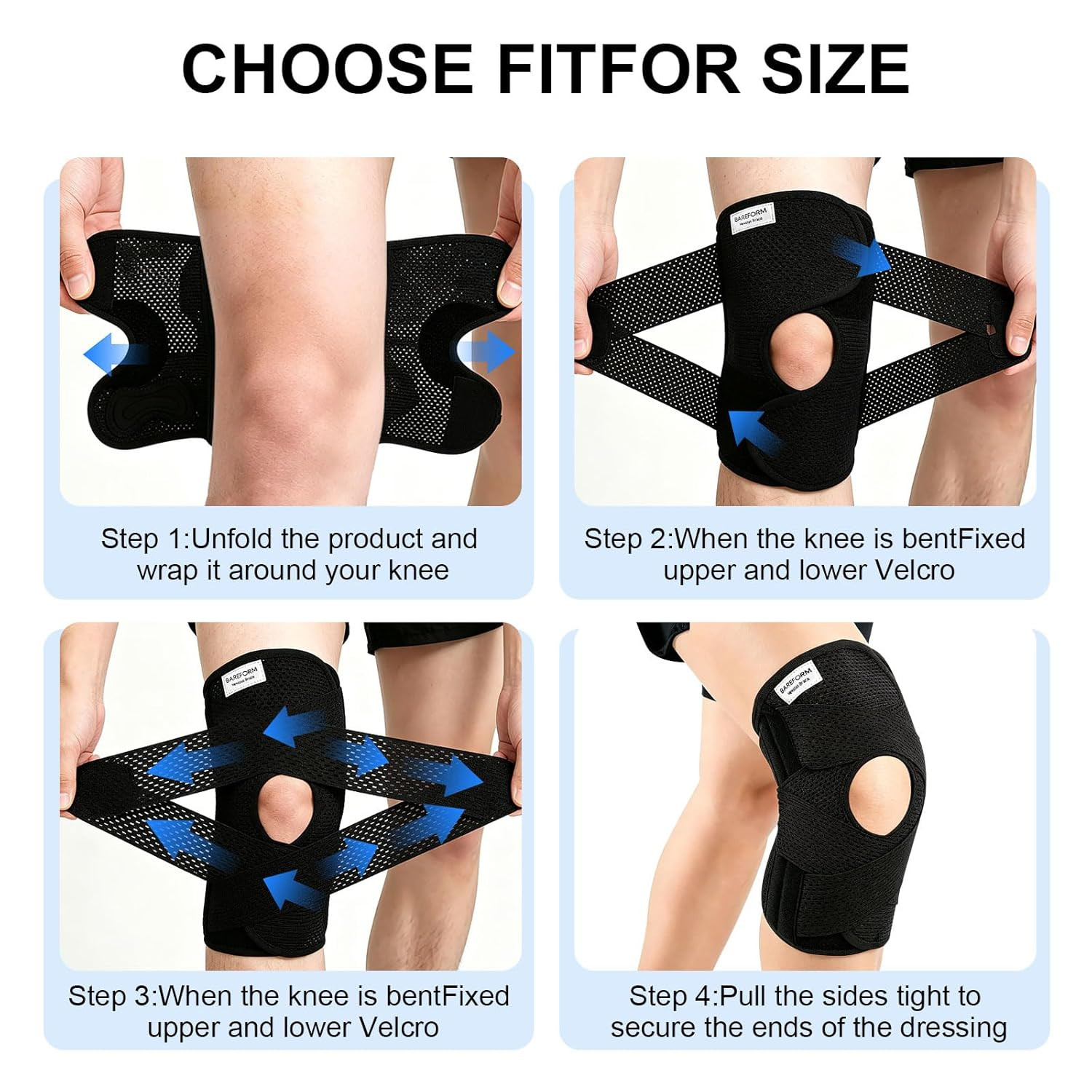 Bareform Meniscus Brace. Relieves Knee Pain And Meniscus Tears, And Provides Pat