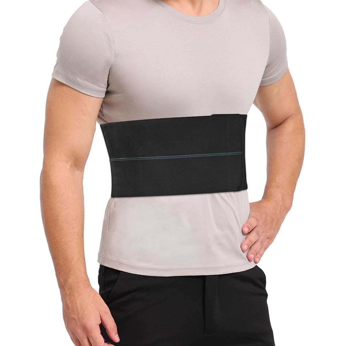 Broken Rib Brace for Men – Compression Chest Binder for Cracked Ribs Support & C