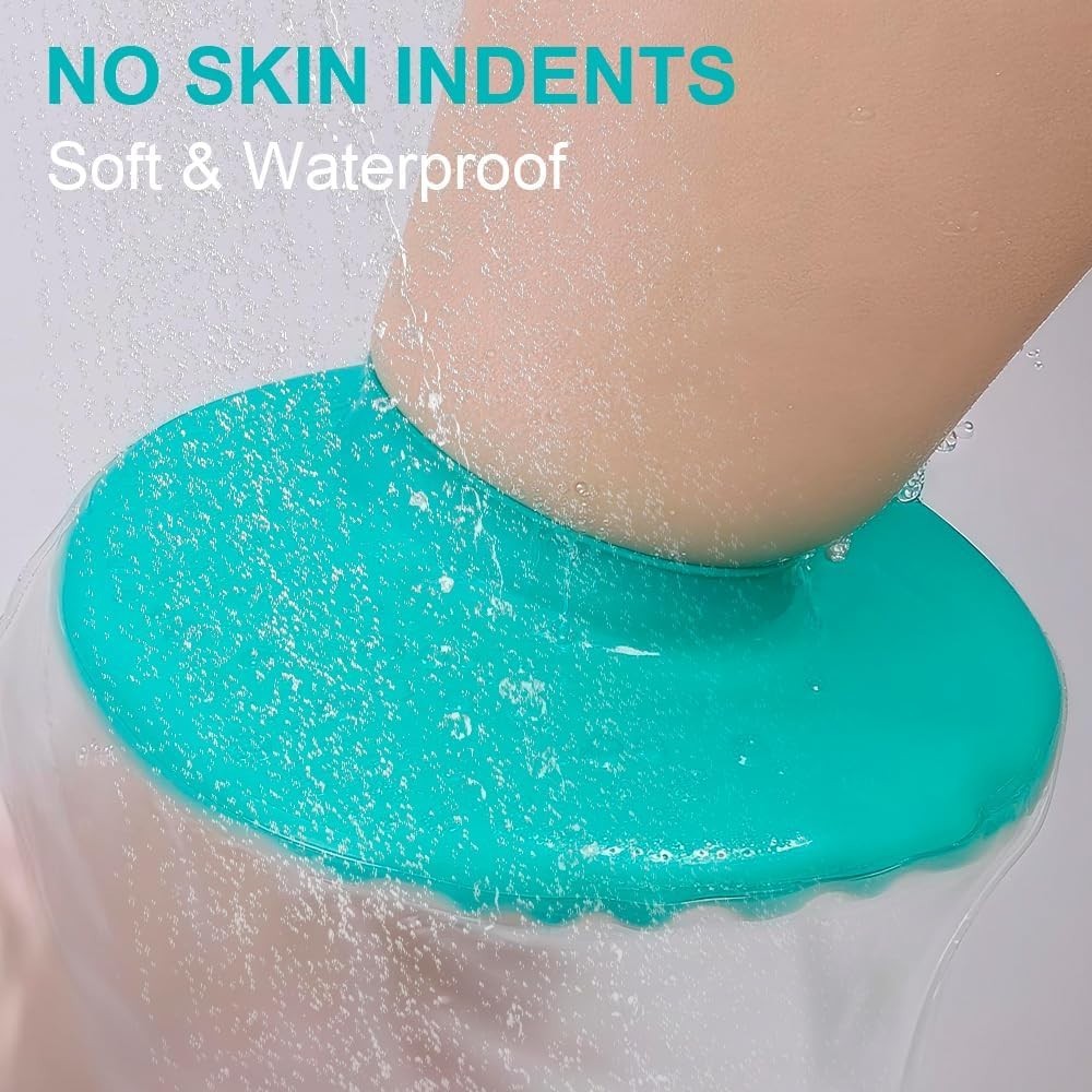 Waterproof Leg Cast Cover for Showering, Reusable Shower Sleeve for Foot Afte…