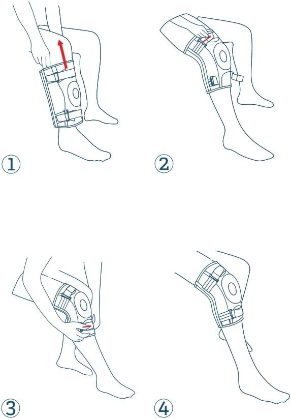 Professional Knee Brace for Knee Pain, Hinged Knee Support with Removable Dual S