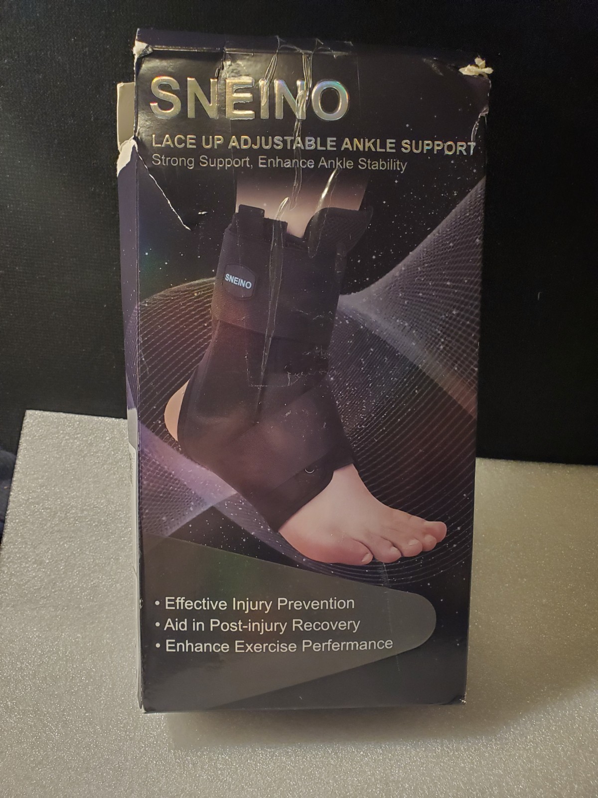 Sneino Lace-up Ankle Brace Strong Support, Enhace Ankle Stability/ Women Large