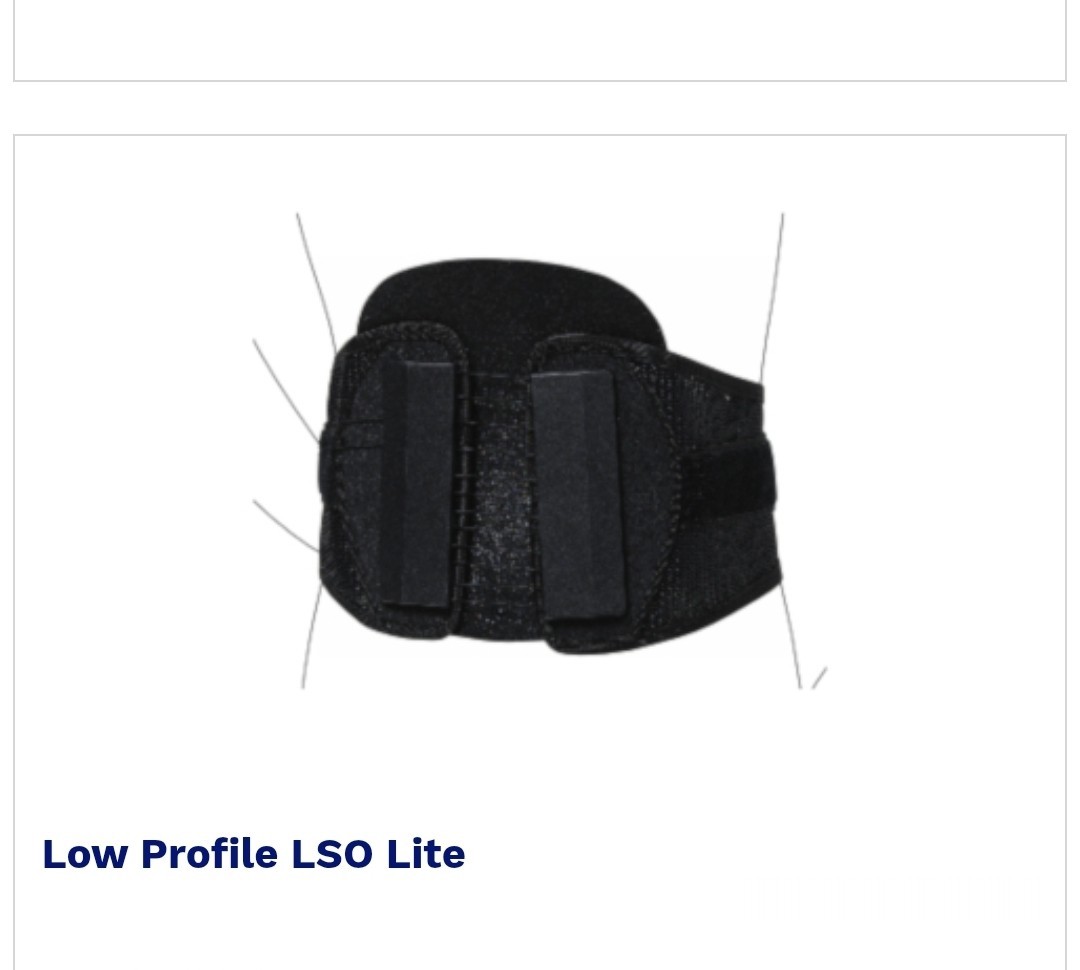 LSO Back Brace LOW PROFILE OTTOBOCK 50R150 Lumbar Support for Spinal Cond – XXL