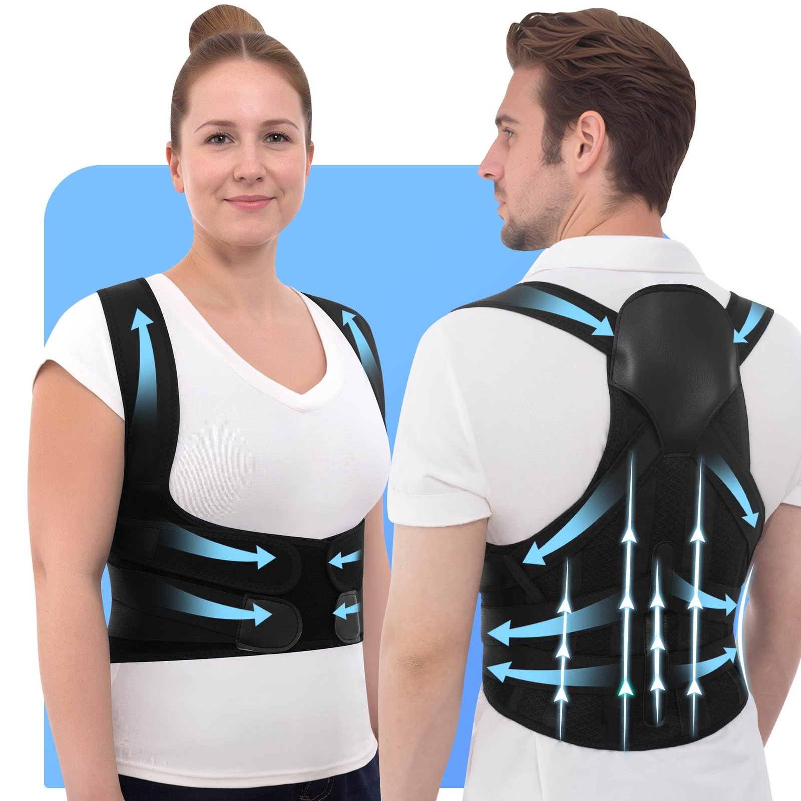 Posture Corrector for and Men Back Brace Shoulder Straightener Adjustable Str…