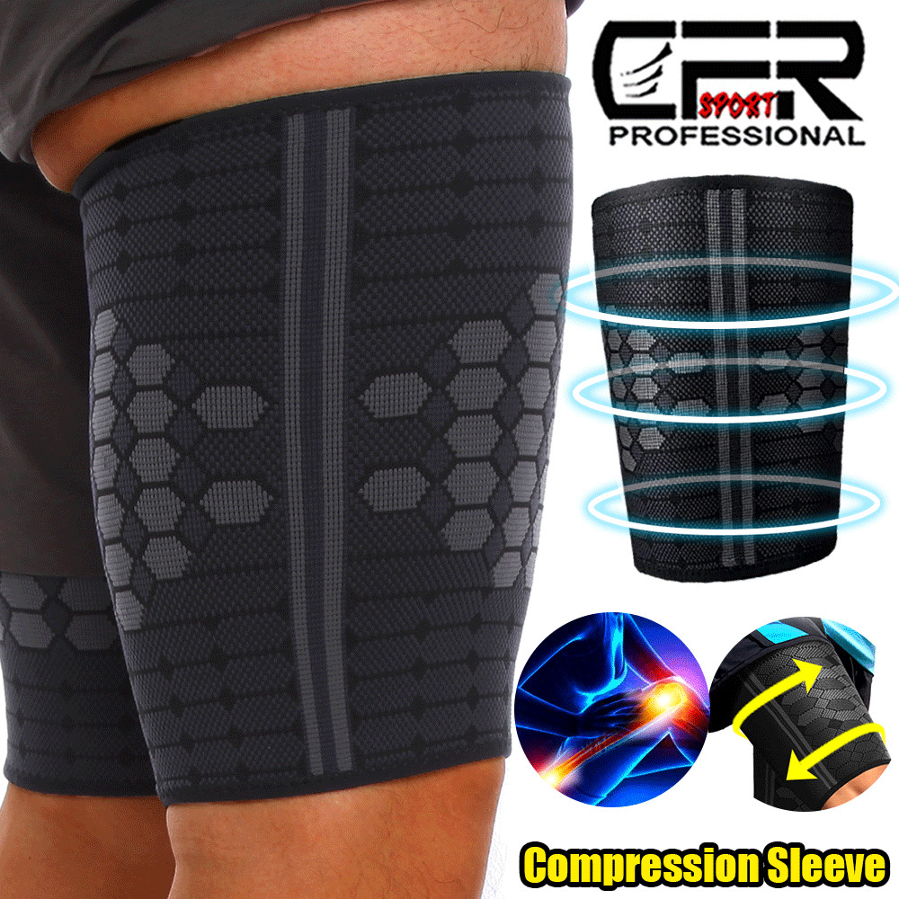 Thigh Wrap Support Hamstring Compression Leg Brace Sleeve Quadriceps Sports Pain