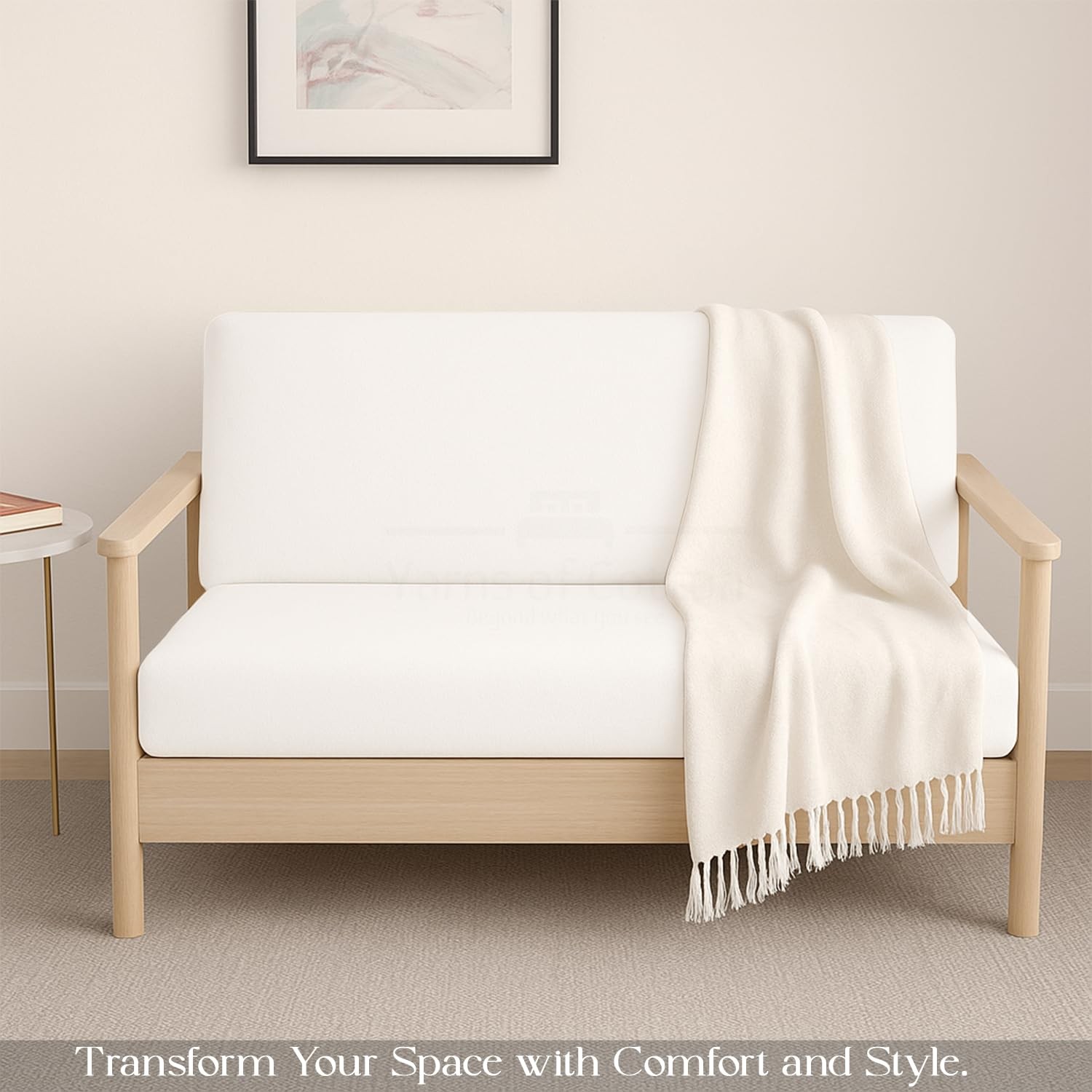 Queen Size Armless Futon Covers – 100% Egyptian Cotton Queen, 01 – White