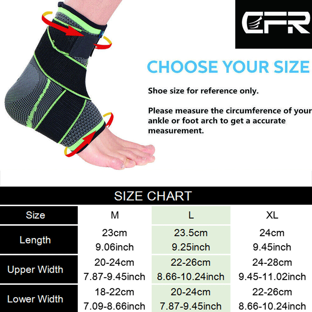 Ankle Support Adjustable Elastic Sleeve Brace Foot Sports Running Injury Protect