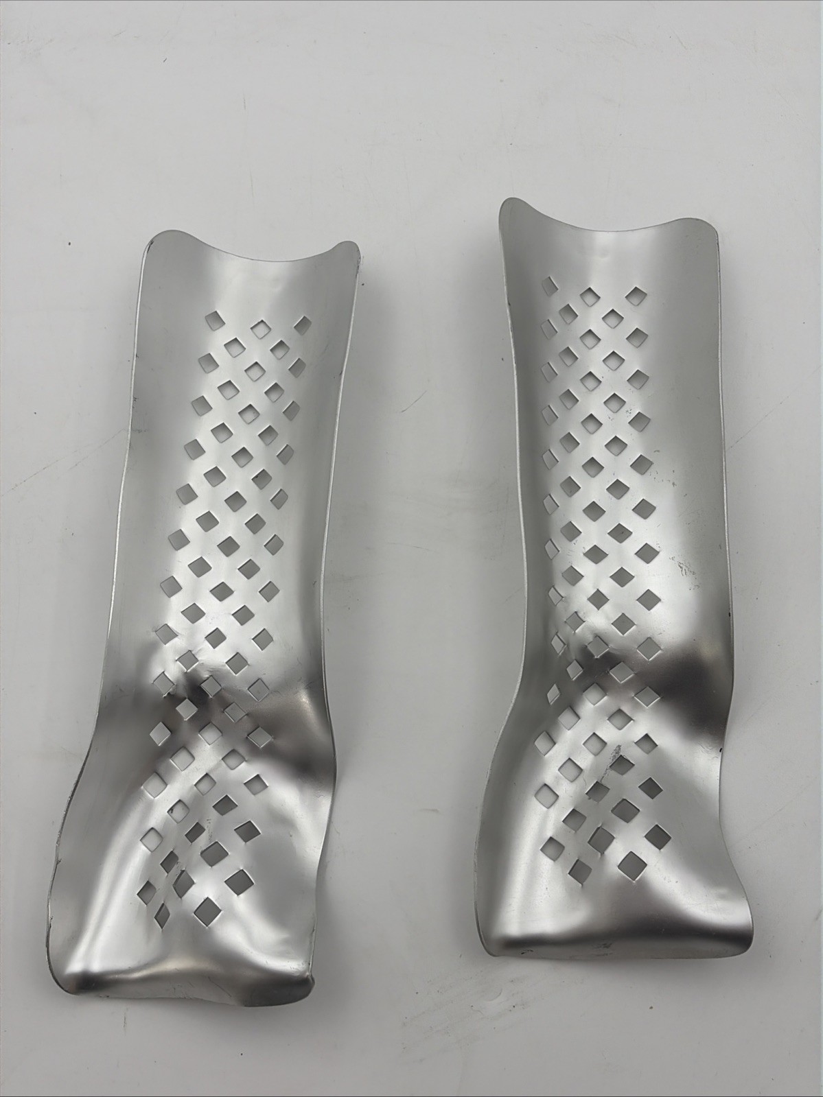 Vintage Metal Forearm Splints – Perforated Medical Brace Supports