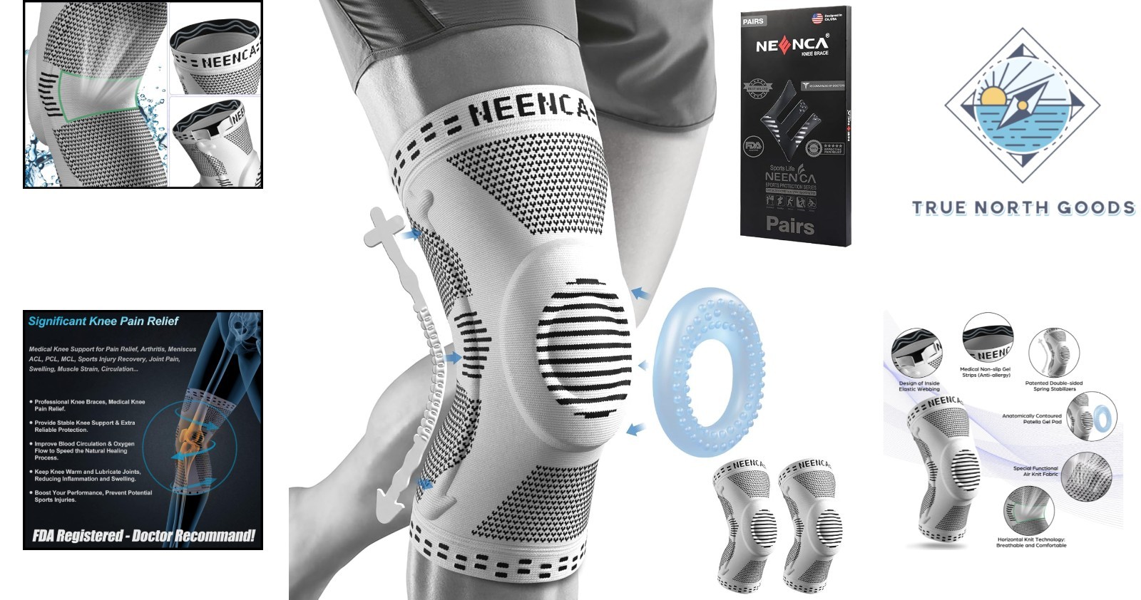 Compression Knee Support Sleeves for Arthritis, ACL, and Sports Injuries