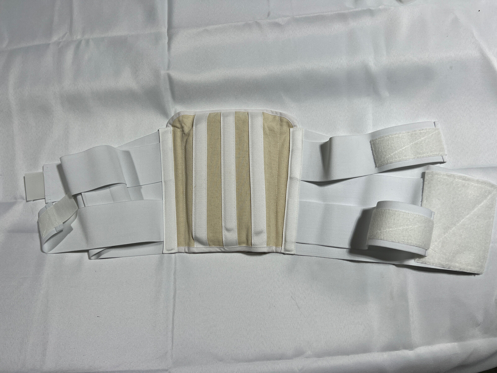 Lumbar Sacral Support Back Brace White Size Large