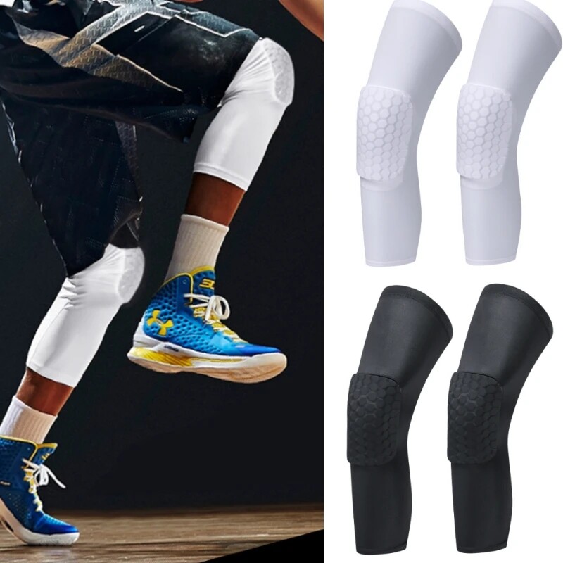 1x/2x Honeycomb Knee Pads Sport Knee Support Protector Brace Compression Sleeves