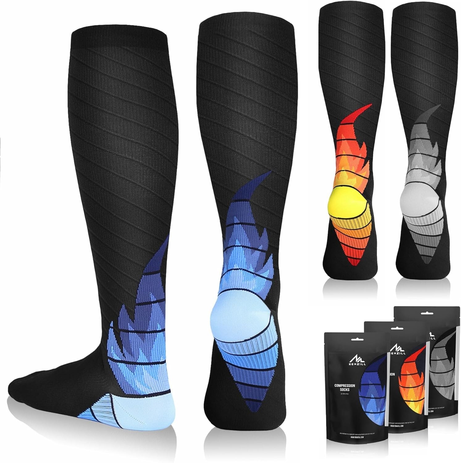 3 PAIR Vital Socks Circulation Recover For Compression Socks 20-30mmHg Men Women