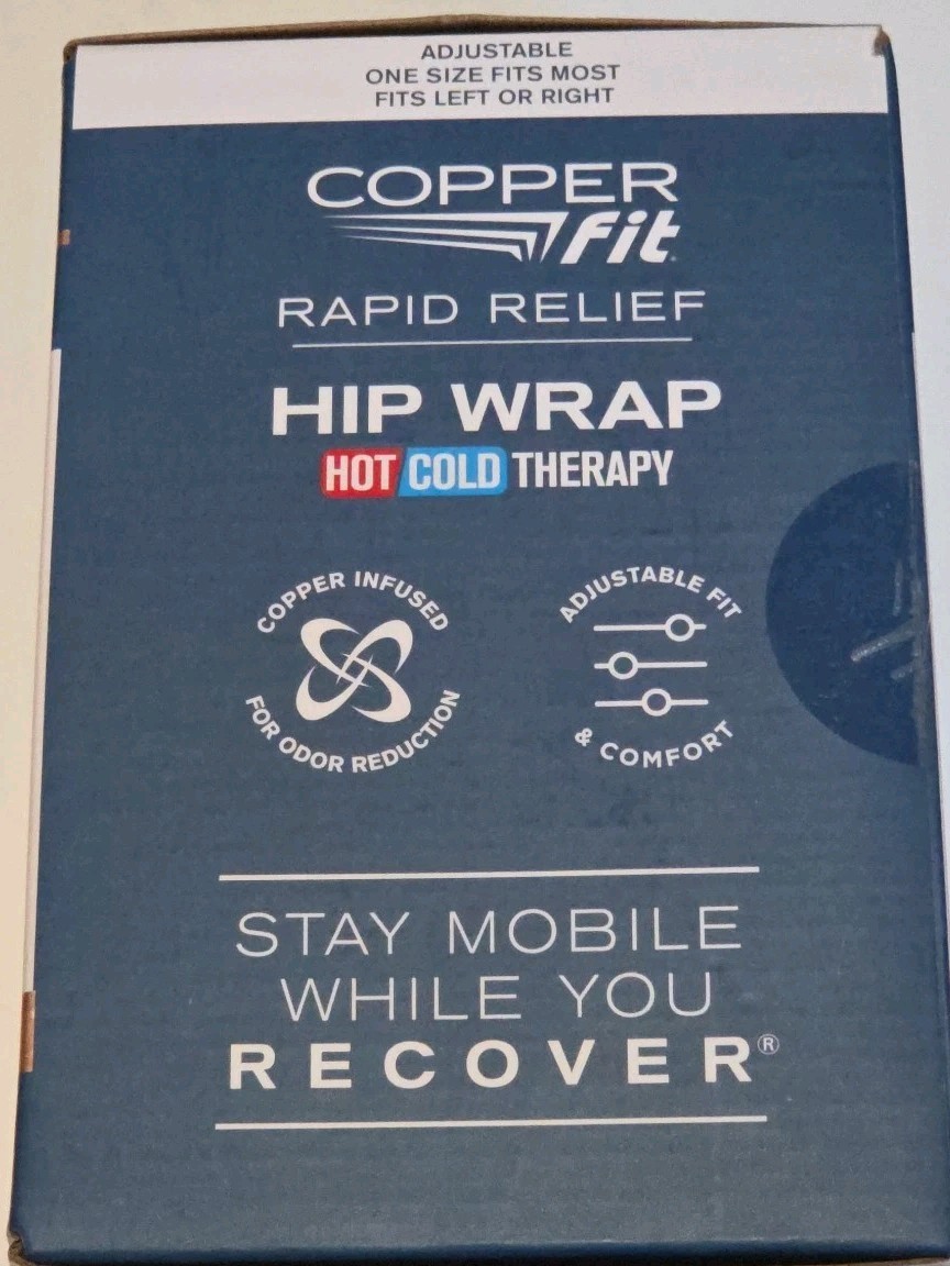 Copper Fit Rapid Relief Hip Wrap Hot Cold Therapy Adjustable Post Surgery ~ NEW