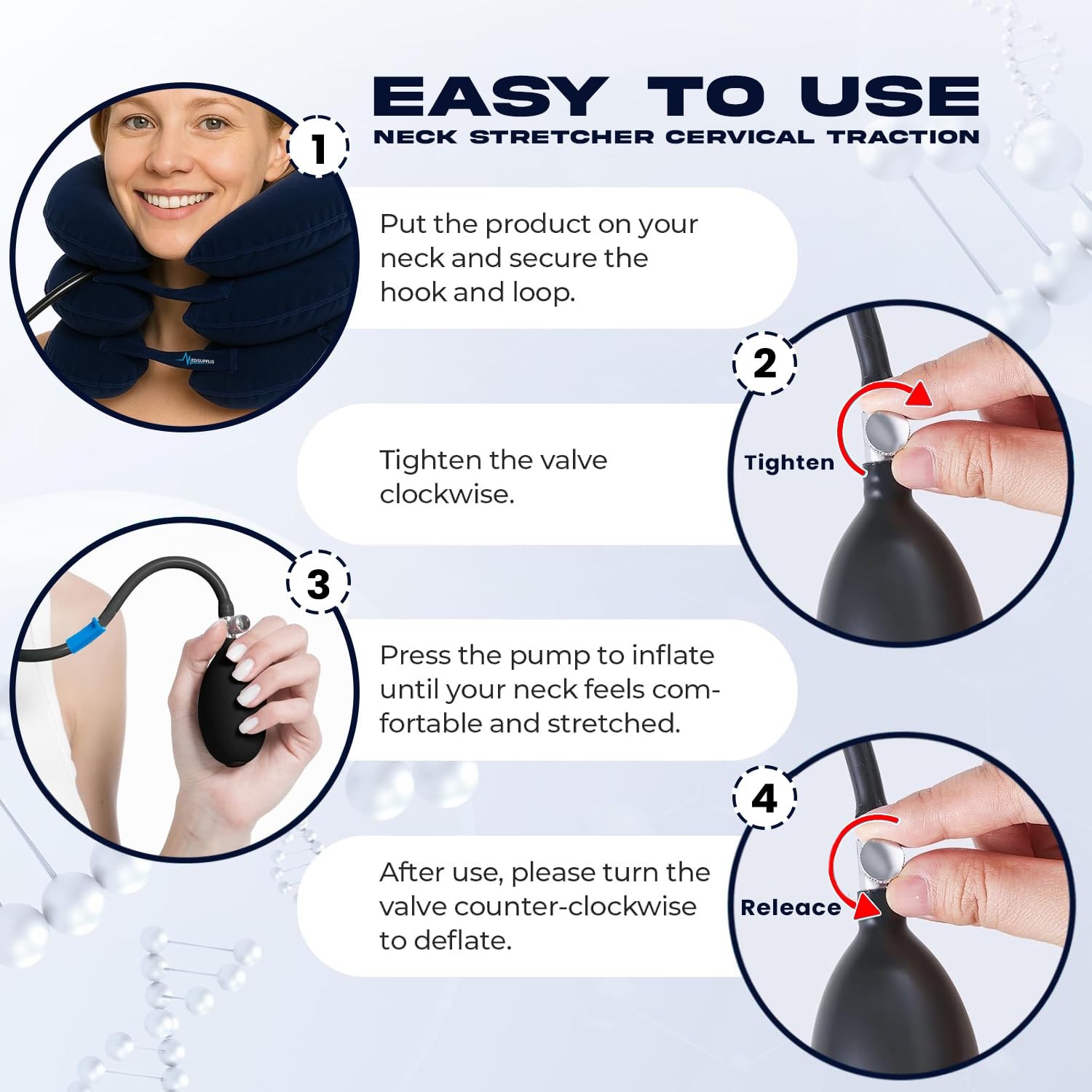 Inflatable Neck Stretcher for Instant Neck Pain Relief Chiropractor Recommend…