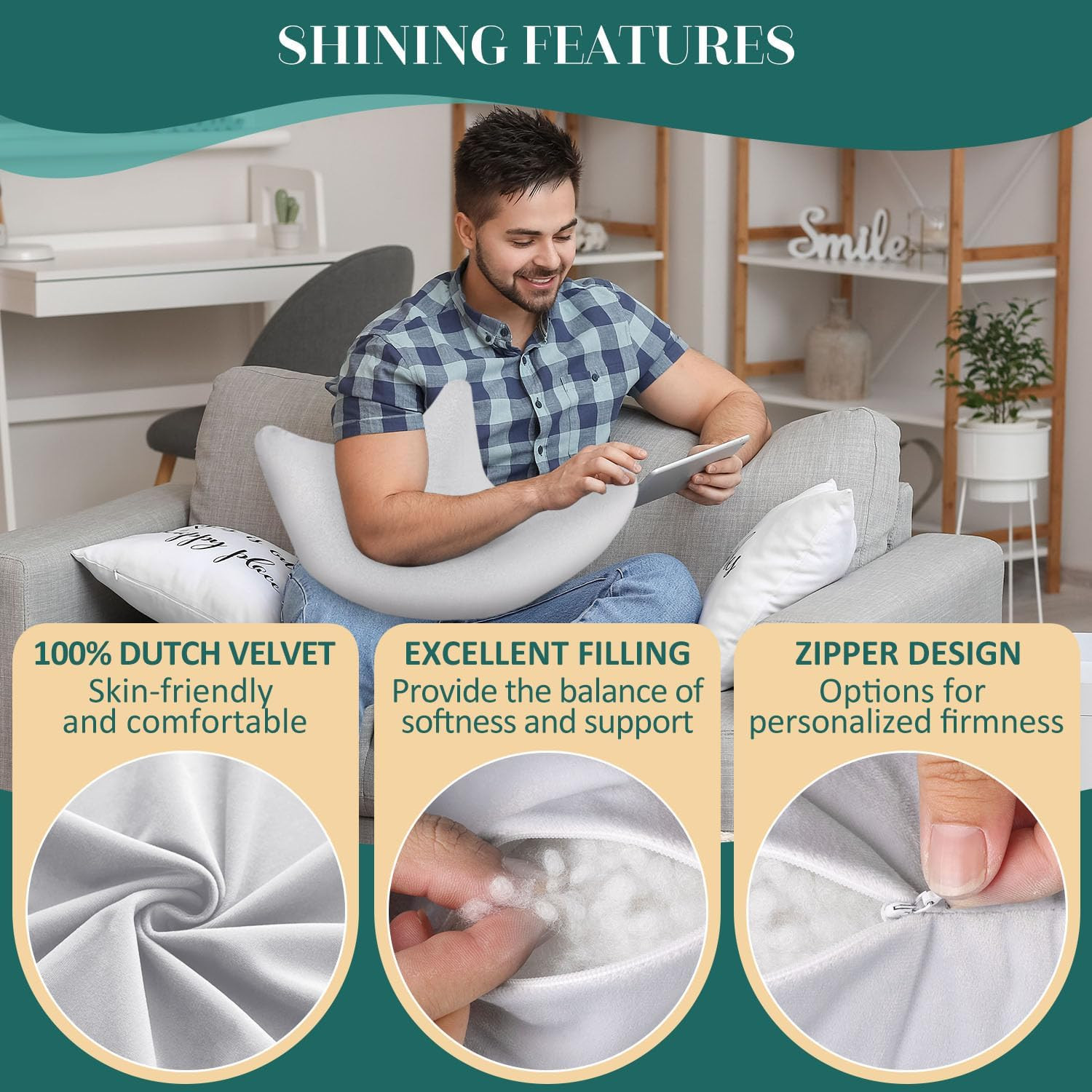 Shoulder Surgery Pillow – Shoulder Pillow for Shoulder Pain, Rotator Cuff Pillow